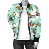 Helicopter Design Pattern Women'S Bomber Jacket