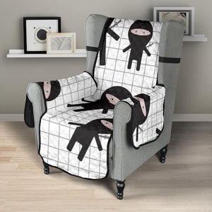 Ninja pattern plaid background Chair Cover Protector