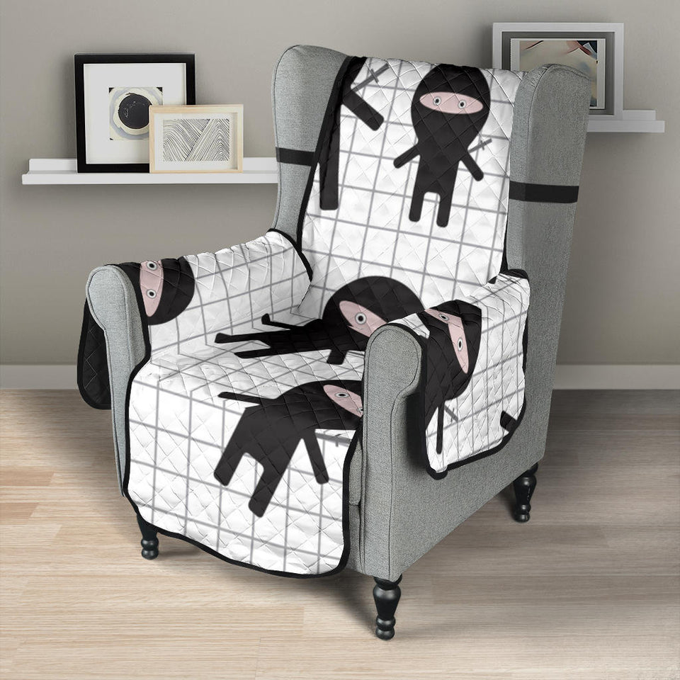 Ninja pattern plaid background Chair Cover Protector