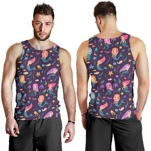 beautiful mermaid Fish jellyfish algae other marine world Men Tank Top