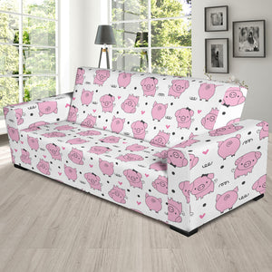 Pig Pattern Print Design 03  Sofa Slipcover