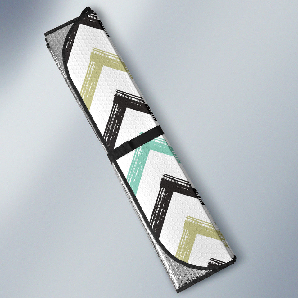 Zigzag  Chevron Paint Pattern Car Sun Shade