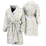 Christmas Tree Christmas Element Silver Gold Pattern Men'S Bathrobe