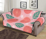 Grapefruit leaves flower pink background Sofa Cover Protector