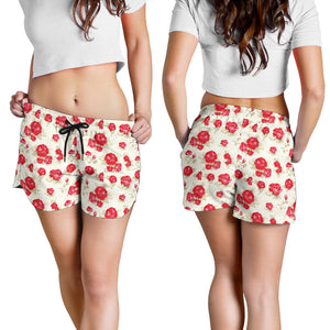 Rose Pattern Print Design 01 Women Shorts