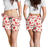 Rose Pattern Print Design 01 Women Shorts