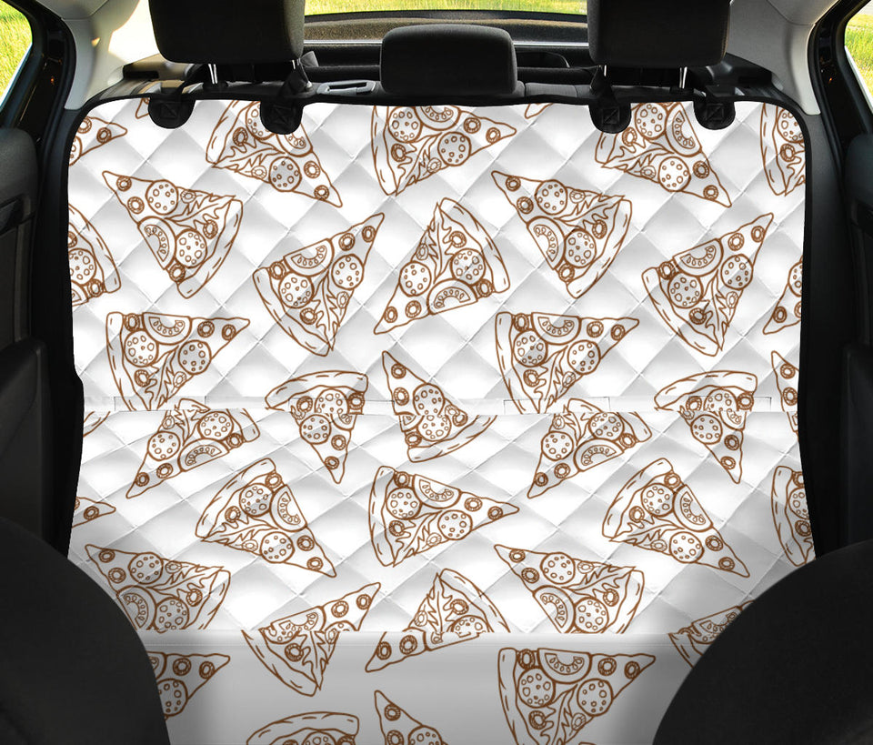 Hand Drawn Pizza Pattern Dog Car Seat Covers