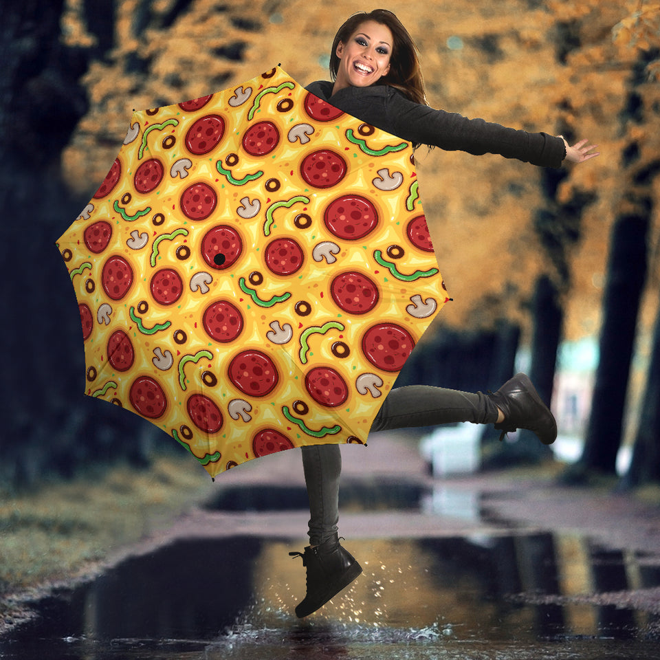 Pizza Texture Pattern Umbrella