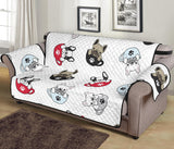 French bulldog cup paw pattern Sofa Cover Protector