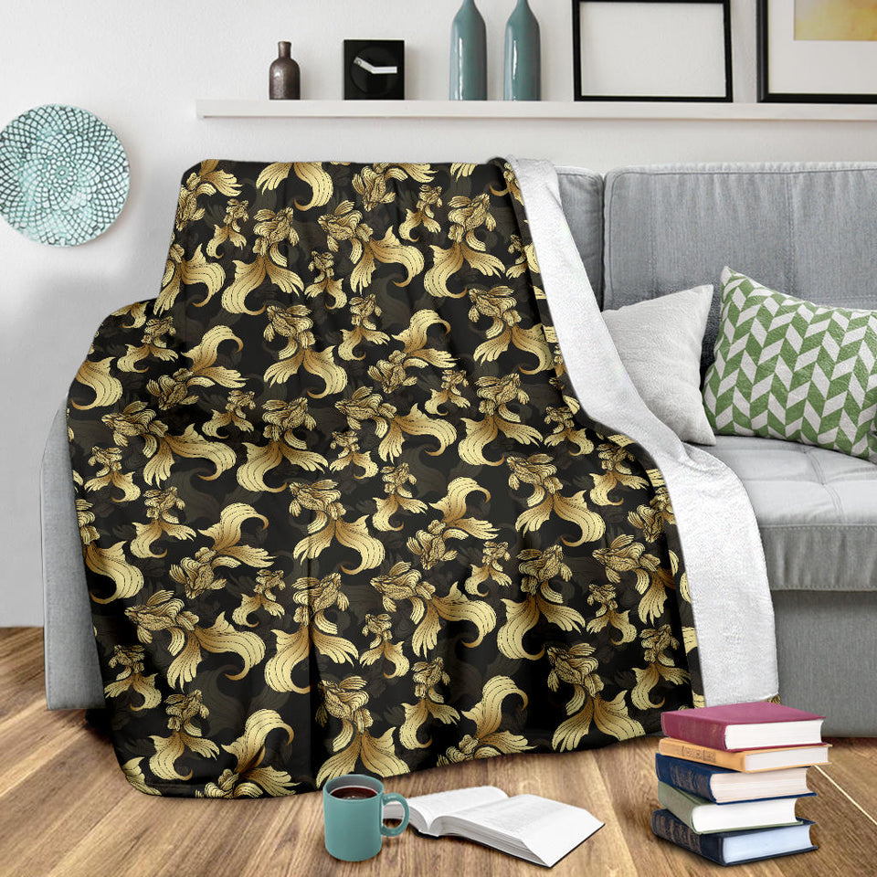 Goldfish Pattern Print Design 01 Premium Blanket