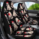 Christmas Pugs Santa_S Red Cap Pattern  Universal Fit Car Seat Covers