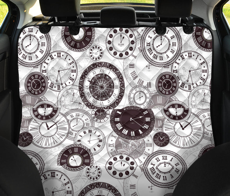 Classic Vintage Clock Pattern Dog Car Seat Covers