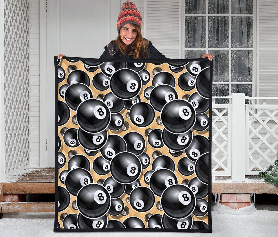 Billiard Ball Pattern Print Design 04 Premium Quilt