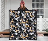 Billiard Ball Pattern Print Design 04 Premium Quilt