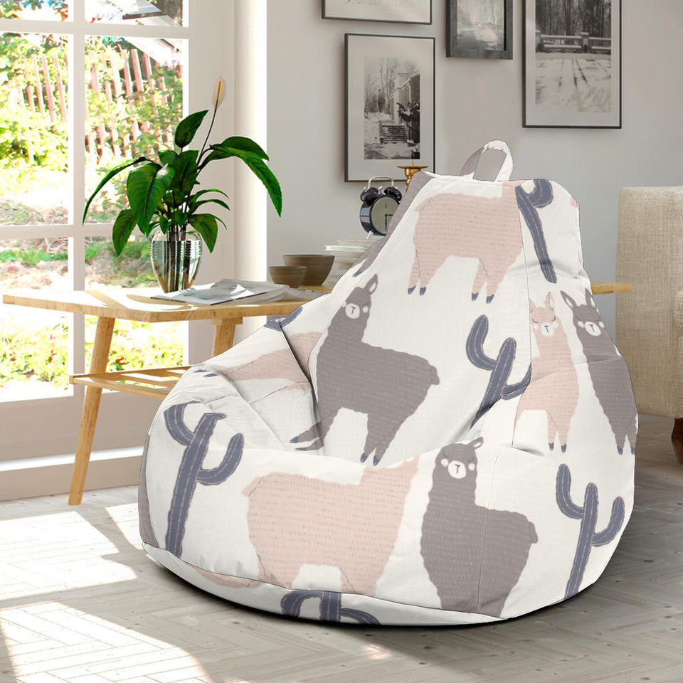 Llama Alpaca Pattern Bean Bag Cover