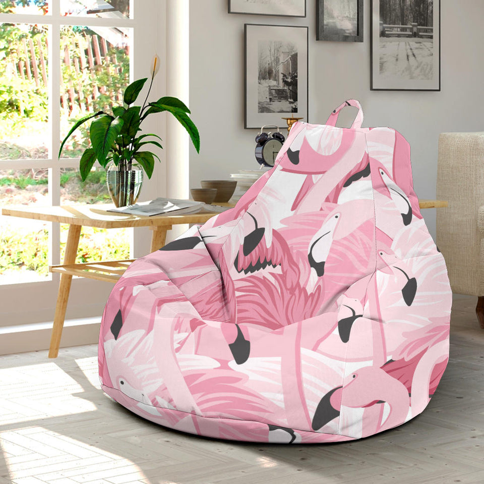 Pink Flamingos Pattern Background Bean Bag Cover