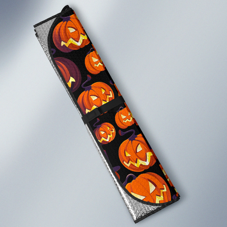 Halloween Pumpkin Pattern Car Sun Shade