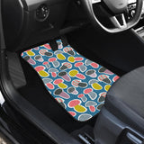 Colorful Mushroom Design Pattern Front Car Mats