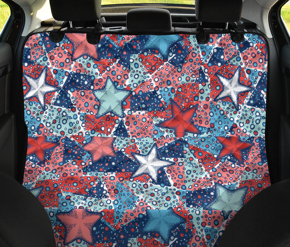 Hand Drawn Colorful Starfish Dog Car Seat Covers