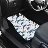 Dolphins Pattern Dotted Background Front Car Mats