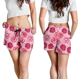 Rose Pattern Print Design 02 Women Shorts