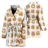 Hamburger Pattern Print Design 04 Women's Bathrobe