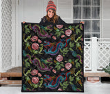 Dragons Flower Pattern Premium Quilt