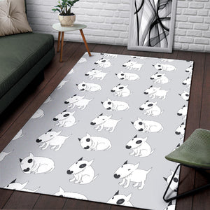 Bull Terrier Pattern Print Design 01 Area Rug