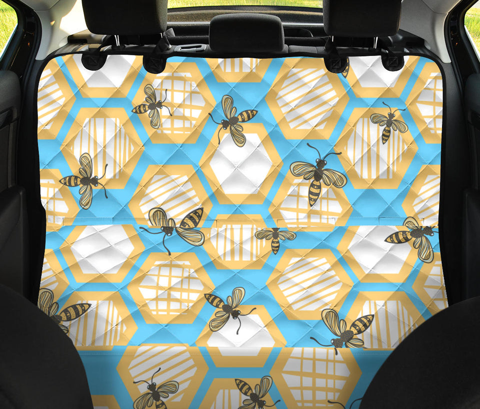 Bee Honeycomb Pattern Dog Car Seat Covers