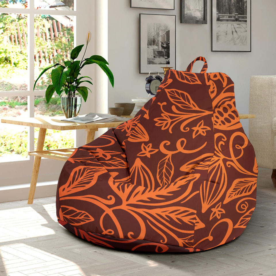 Cocoa Beans Tribal Polynesian Pattern Bean Bag Cover