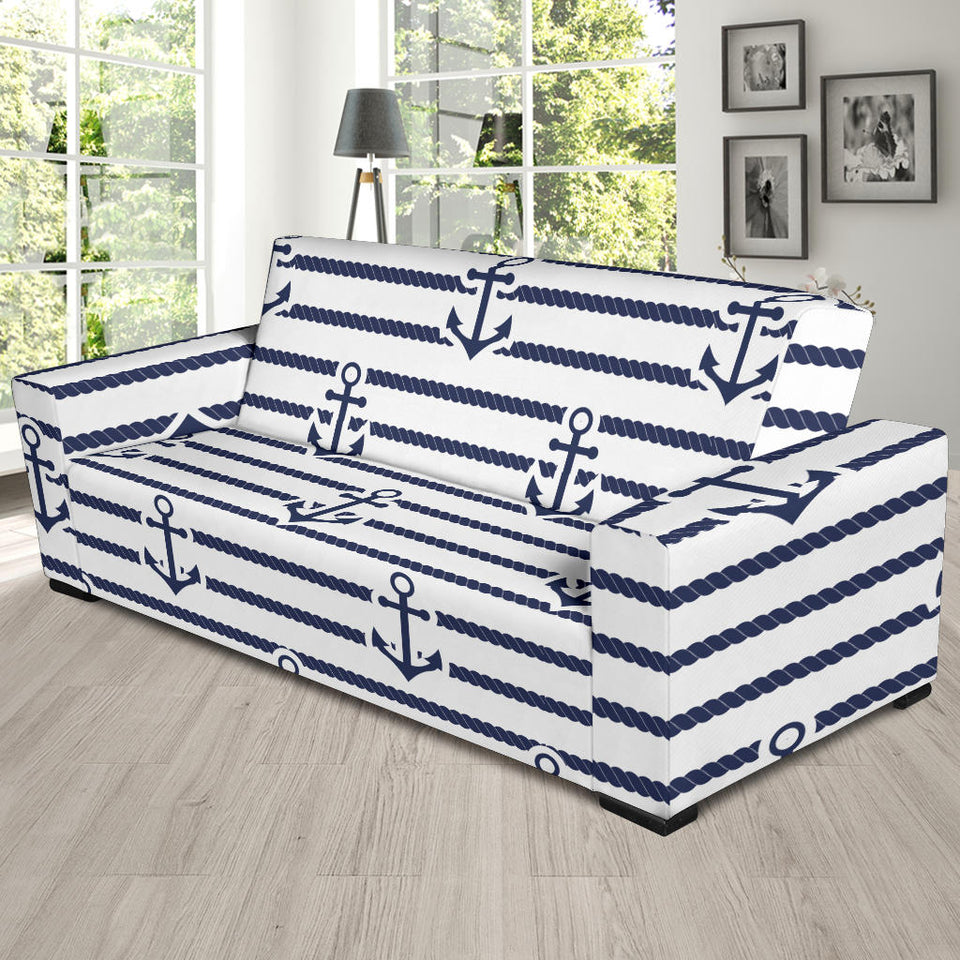 Anchor Rope Nautical  Pattern Sofa Slipcover