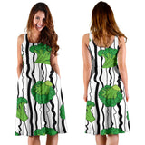 Cool Broccoli Pattern Sleeveless Midi Dress
