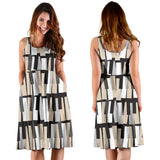 Piano Pattern Print Design 04 Sleeveless Midi Dress