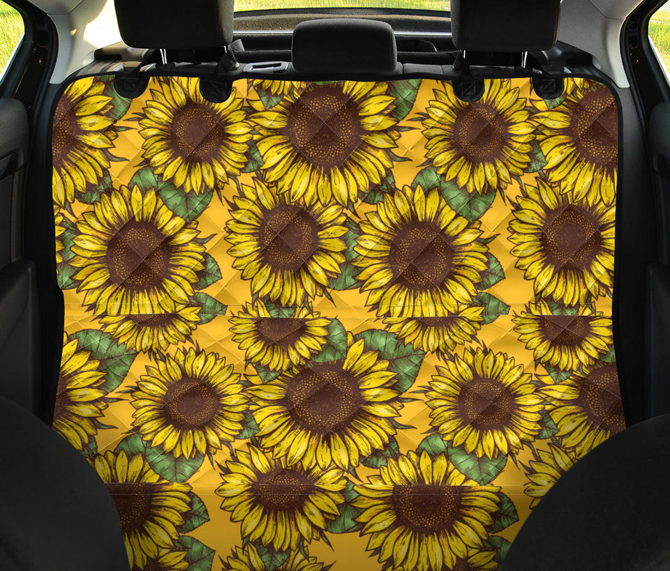 Sunflower Pattern Dog Car Seat Covers