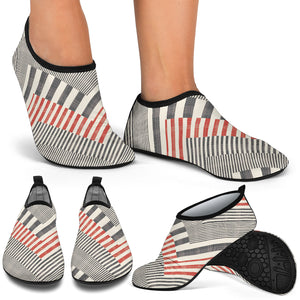 Zigzag Chevron Striped Pattern Aqua Shoes