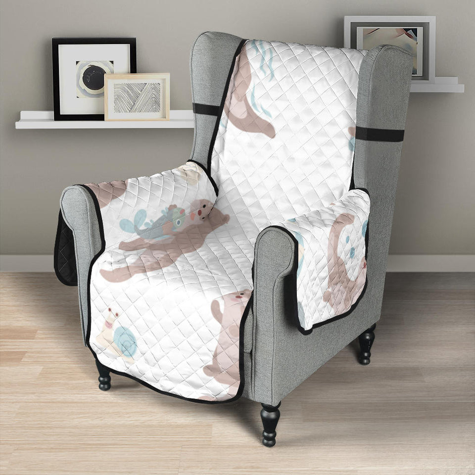 Cute sea otters pattern Chair Cover Protector
