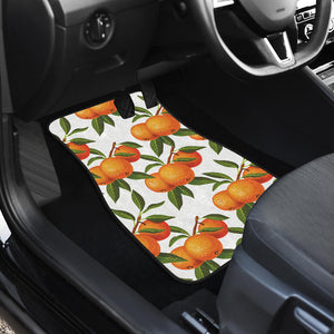 Oranges Pattern Background Front Car Mats