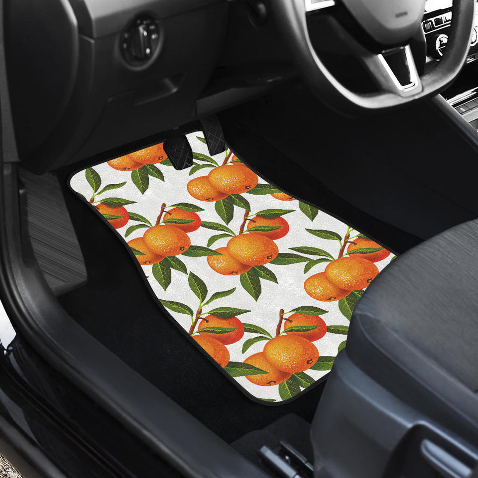 Oranges Pattern Background Front Car Mats