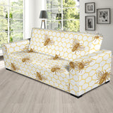 Bee Honeycomb Seamless Design Pattern Sofa Slipcover