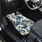 Japanese Wave Pattern Front And Back Car Mats