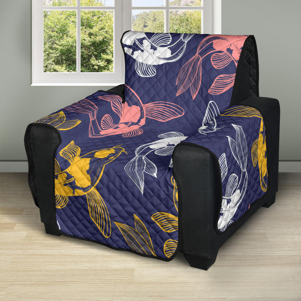 Koi Fish Carp Fish pattern Recliner Cover Protector