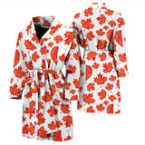 Canada Pattern Print Design 02 Men's Bathrobe