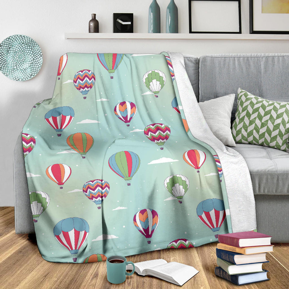 Hot Air Balloon Design Pattern Premium Blanket