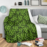 Green Hop Pattern Premium Blanket