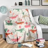 Cute Whale Pattern Premium Blanket
