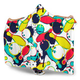 Watercolor Bowling Ball Pins Hooded Blanket