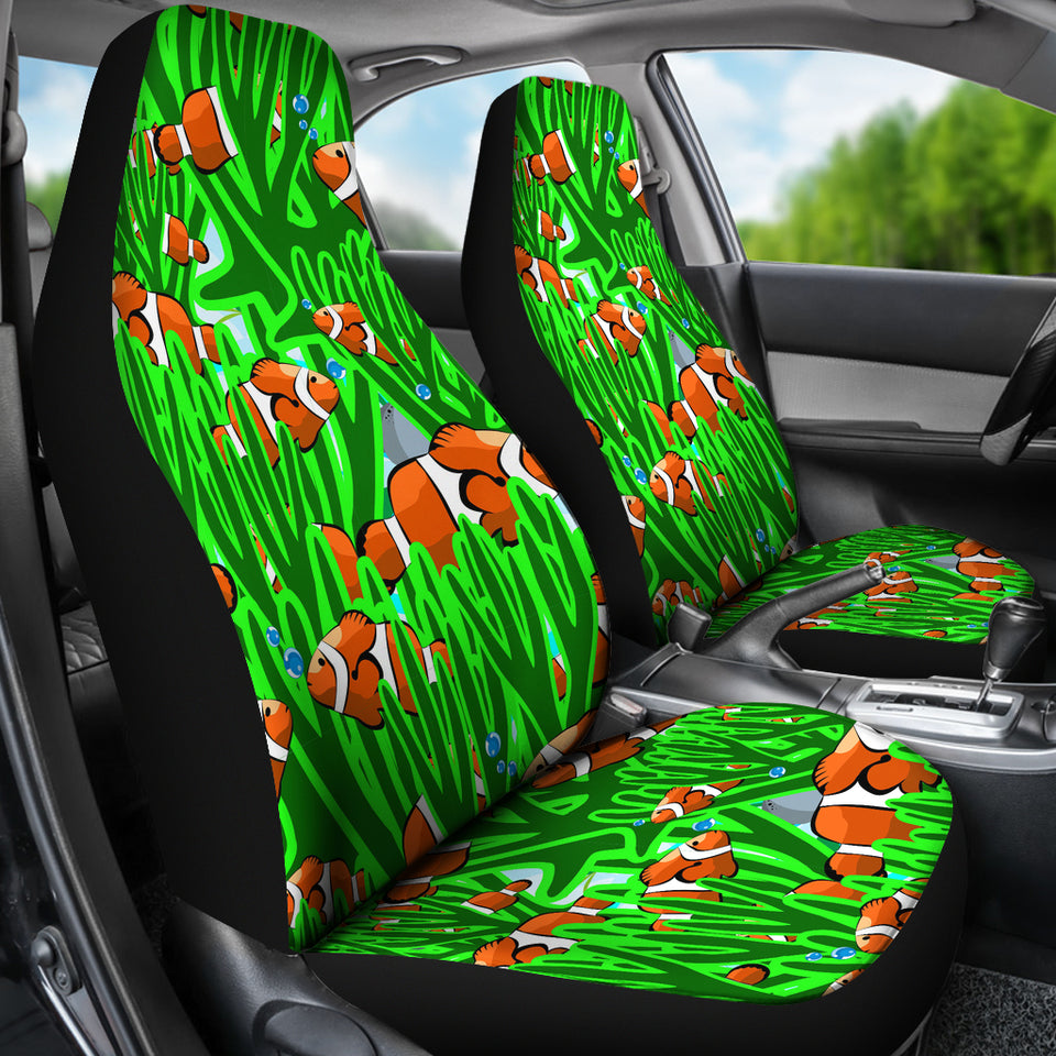 Clown Fish Pattern Print Design 01 Universal Fit Car Seat Covers