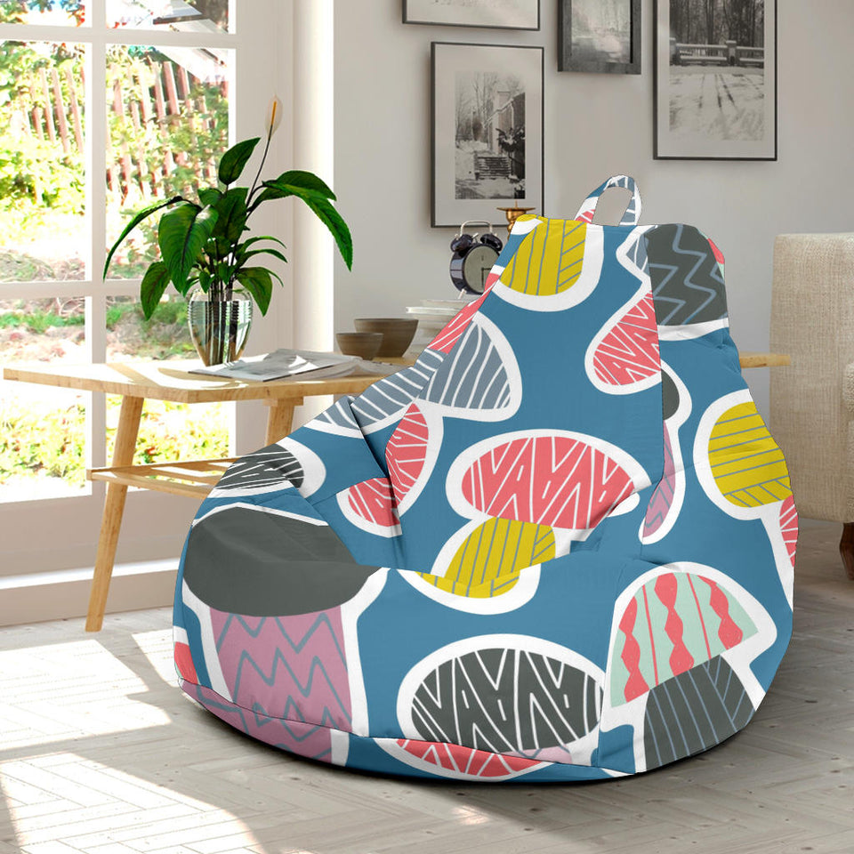 Colorful Mushroom Design Pattern Bean Bag Cover