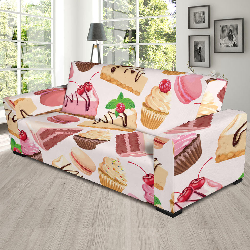 Cake Cupcake Sweets Pattern Sofa Slipcover