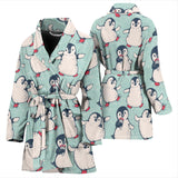 Cute Penguin Pattern Women'S Bathrobe